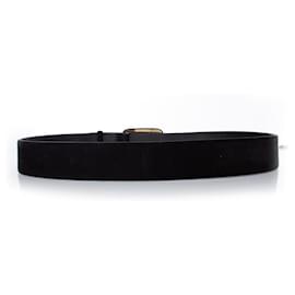 Ralph Lauren-Ralph Lauren, suede buckle belt-Black