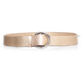 Prada, Metallic Leather Belt Golden