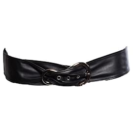 Emporio Armani-EMPORIO ARMANI, Calf leather waist belt-Black