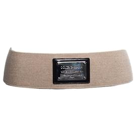 Dolce & Gabbana-DOLCE & GABBANA, Fabric waist stretch belt-Brown,Other