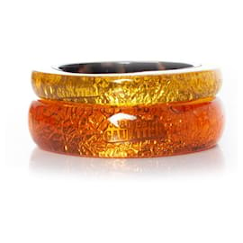 Jean Paul Gaultier-Jean paul Gaultier, Epoxy bangle bracelets-Orange,Yellow