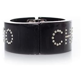 Chanel-Chanel, Coco Chanel studded clasp bangle-Black