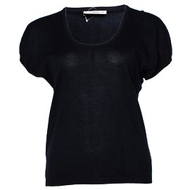 Prada Schwarzes Baumwoll-Top Schwarz