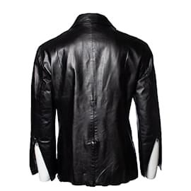 Costume National-Costume National, Black leather jacket-Black