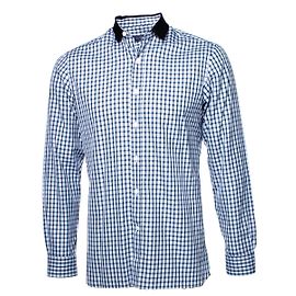 LANVIN, camicetta a quadretti in blu scuro Blu