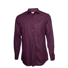 YVES SAINT LAURENT, camicia a quadri rosso vino Rosso
