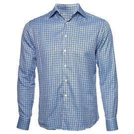 ETRO, camisa houndstooth em azul Azul