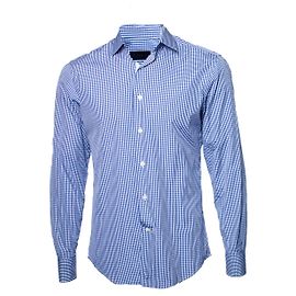 LANVIN, Blusa xadrez em azul e branco Azul