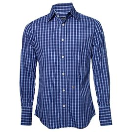 Dsquared2, dark blue checkered blouse Blue