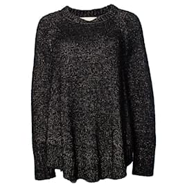 Michael Kors-Michael Kors, Oversized lurex sweater-Black