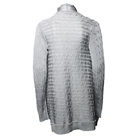 Ralph Lauren-Ralph Lauren, Metallic cable knit cardigan-Silvery