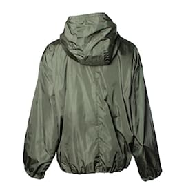 Prada-Prada, Green hooded windcoat-Green