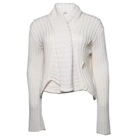 Emporio Armani-EMPORIO ARMANI, cardigan lavorato a maglia color crema-Altro