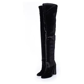 Aquazzura-Aquazzura, Velvet over knee boots-Black