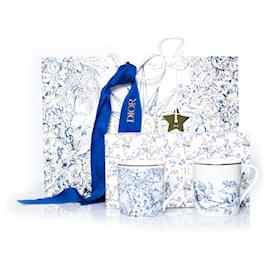 Christian Dior-DIOR, Set of 2 coffee mugs-Blue