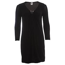 Missoni-MISSONI, schwarzes Kleid mit silberner Verzierung-Schwarz
