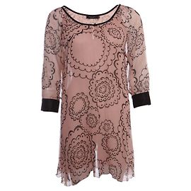 Autre Marque Naja Lauf, vestido rosa con estampado negro Rosa