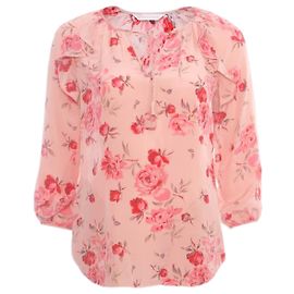 Rebecca Taylor, camicetta rosa con stampa floreale Rosa