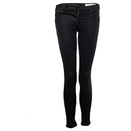 Rag & Bone-RAG & BONE, black jeans with gloss coating-Black