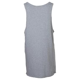 Balmain-Balmaın, camiseta sin mangas en gris con estampado-Gris