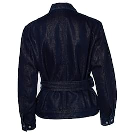 Dries Van Noten-Dries van Noten, Denim lurex jacket-Blue