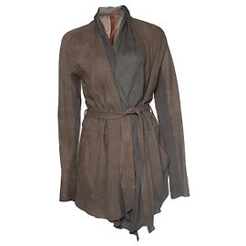 Autre Marque Expérience Isaac Sellam, Cardigan portefeuille vert Vert