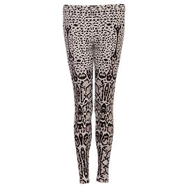 Alaïa Azzedine Alaia, black/white/neutral coloured leopard legging in size 38FR/S. Black White Other