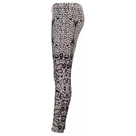 Alaïa-AZZEDINE ALAÏA, Cor preta/Off white/legging leopardo de cor neutra em tamanho 38fr/S.-Preto,Branco,Outro