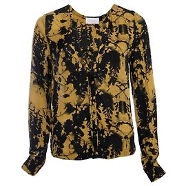 A.L.C BEIM.l.C. Senffarbene Bluse aus Seide Schwarz Gelb