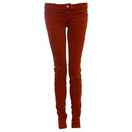 Dsquared2, naranja/Vaqueros biker rojos con detalles plateados en la talla IT40/S. Roja Naranja