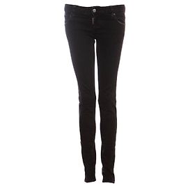 Dsquared2, schwarze Jeans mit silberner Hardware. Schwarz