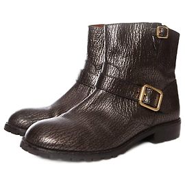 Marc by Marc Jacobs, stivali biker in pelle bronzo. Marrone