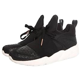 Autre Marque-FILLING PIECES X PUMA, limited edition box strap sneakers in size 37.-Black