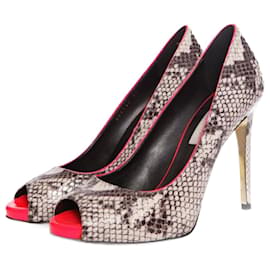 Stella Mc Cartney Stella Mccartney, neutral sky leather python pumps. Other