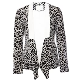 Phillip Lim-Phillip Lim, Leopard-print silk crepe de chine blazer in size 6/XS.-Black,White