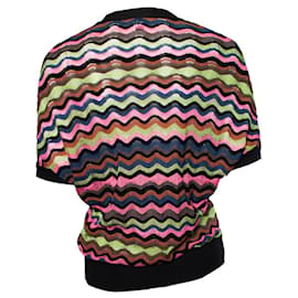 Missoni-M MISSONI, multicolour short sleeve cardigan-Multiple colors