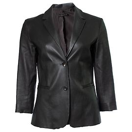 THE ROW, blazer en cuir gris anthracite Gris