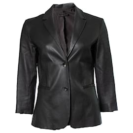 The row-THE ROW, leather blazer in anthracite grey-Grey