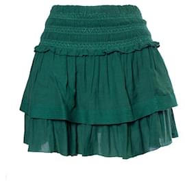 Isabel Marant Etoile-Isabel marant etoile, falda con volantes en verde-Verde