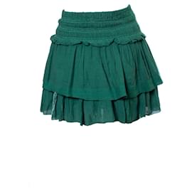 Isabel Marant Etoile-Isabel marant etoile, falda con volantes en verde-Verde