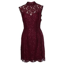Sandro-Sandro, Lace dress with open back-Red