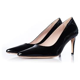 Autre Marque-Feraggio, Black patent leather pump-Black