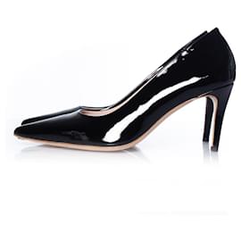 Autre Marque-Feraggio, Black patent leather pump-Black