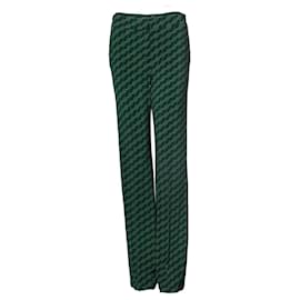 Autre Marque-SIYU, green trousers with graphic print-Green