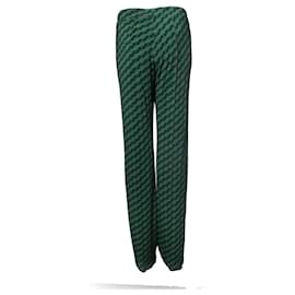 Autre Marque-SIYU, green trousers with graphic print-Green