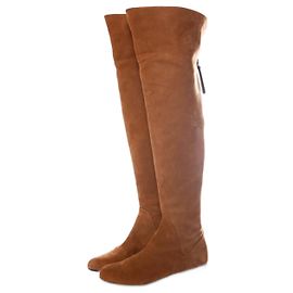 Giuseppe Zanotti, cuissardes en daim de couleur cognac en taille 37. Marron