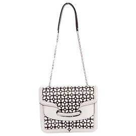 Alexander McQueen, Bolsa Heroine Preto e Branco. Branco