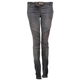 Balmain-Balmain, light blue biker jeans in size 36FR/XS.-Blue