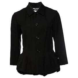 Comme Des Garcons-JUNYA WATANABÉ/COMME DES GARCONS, blazer negro en talla M que se puede convertir en bolso.-Negro