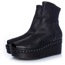 Rick Owens, Platform peep-toe boots Black